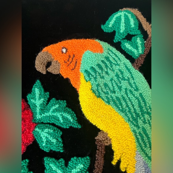 Handmade Needlepoint Tropical Pillowcase - Picture 2 of 6